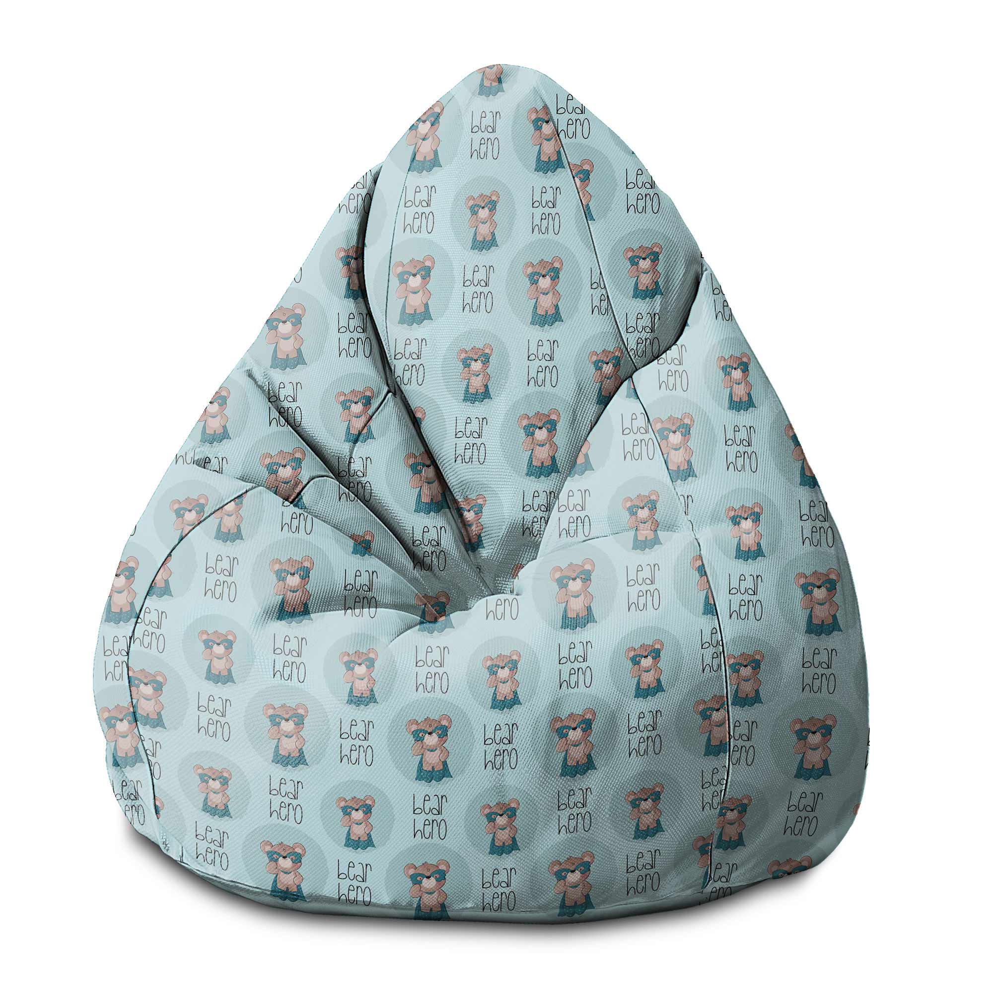 Sedací vak Pearshape Medvedí Hrdina-S-Velvet