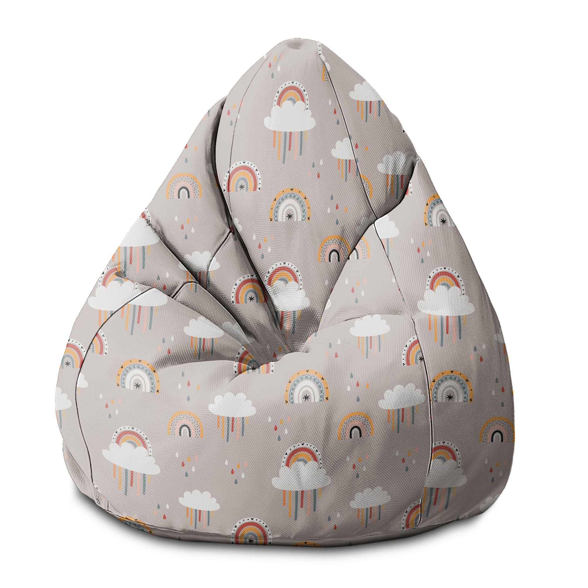 Sedací vak Pearshape Béžová Dúha