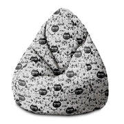 Sedací vak Pearshape Čierne a Biele Mačky-S-Velvet