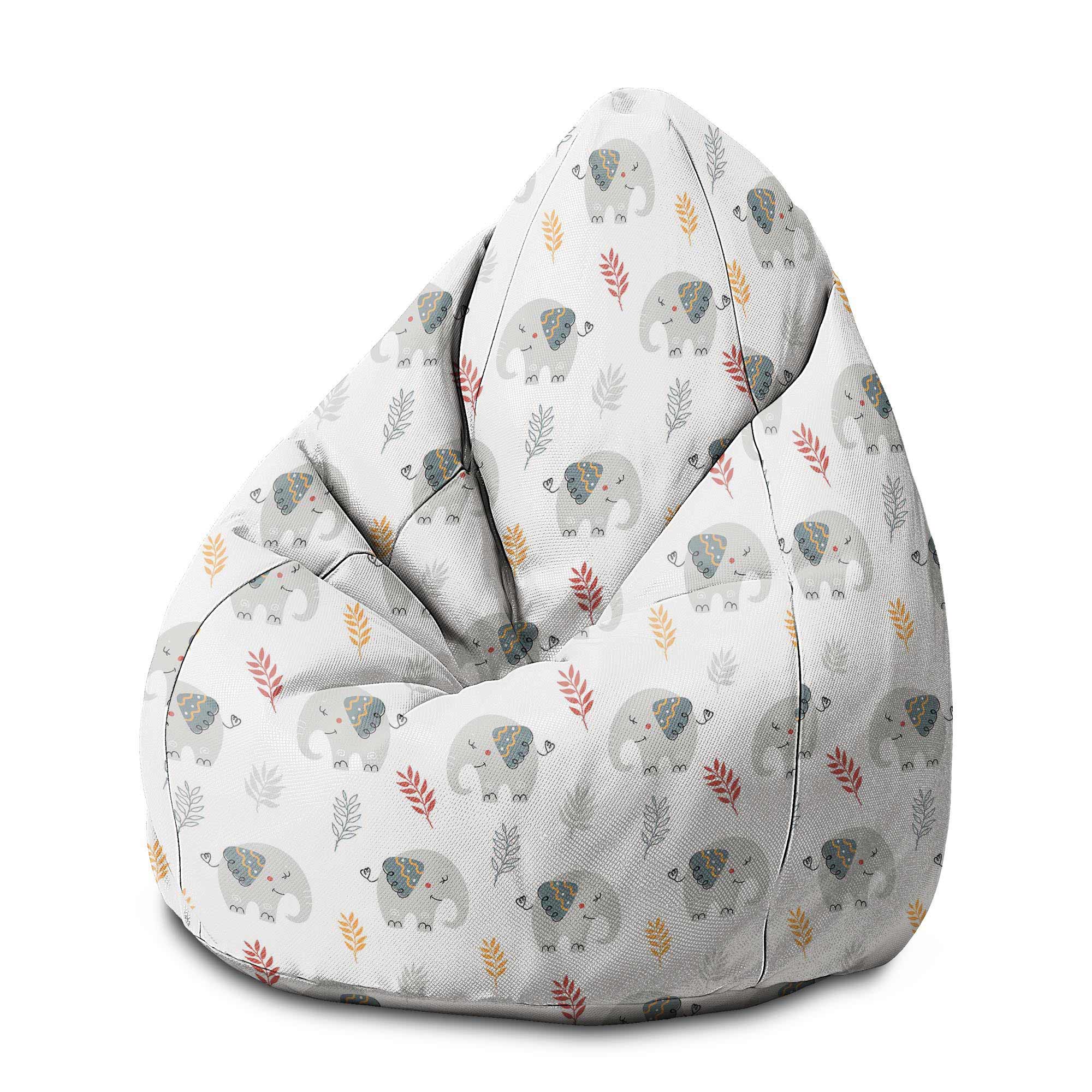 Sedací vak Pearshape Roztomilý slon-M-Zamat