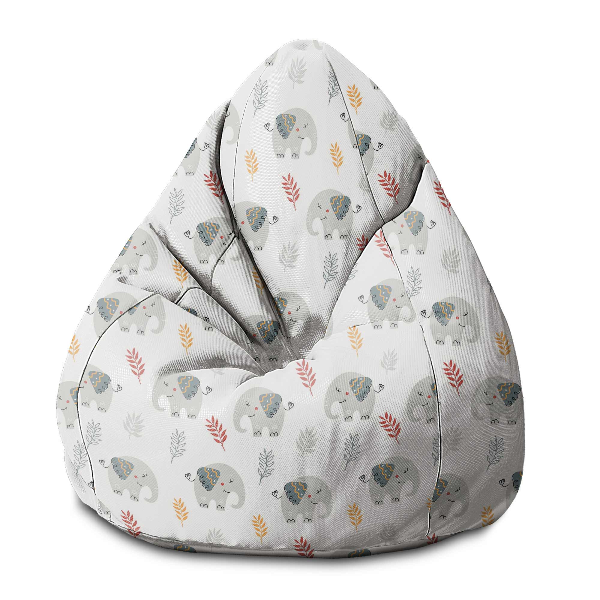 Sedací vak Pearshape Roztomilý slon-S-Zamat