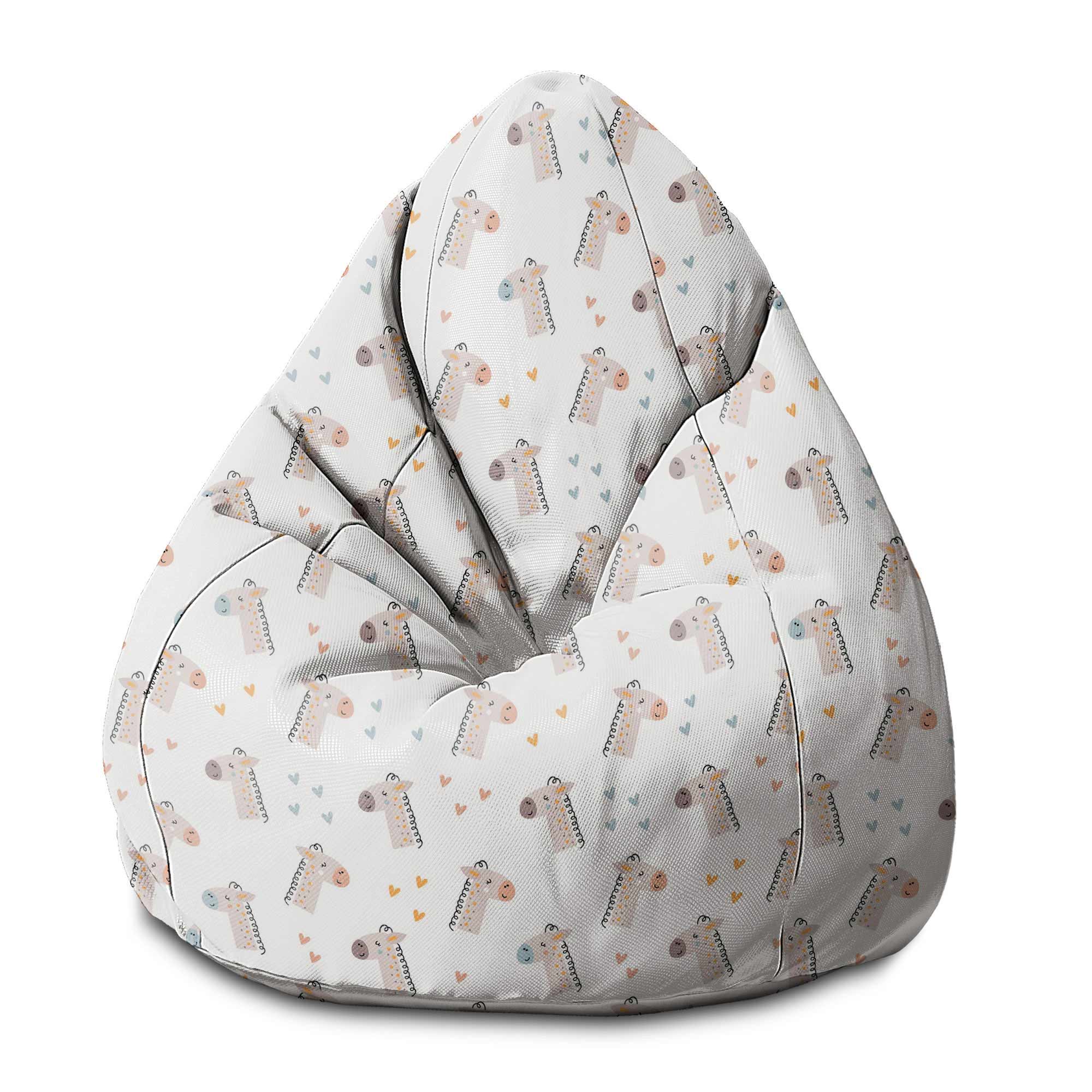 Sedací vak Pearshape Roztomilá žirafa