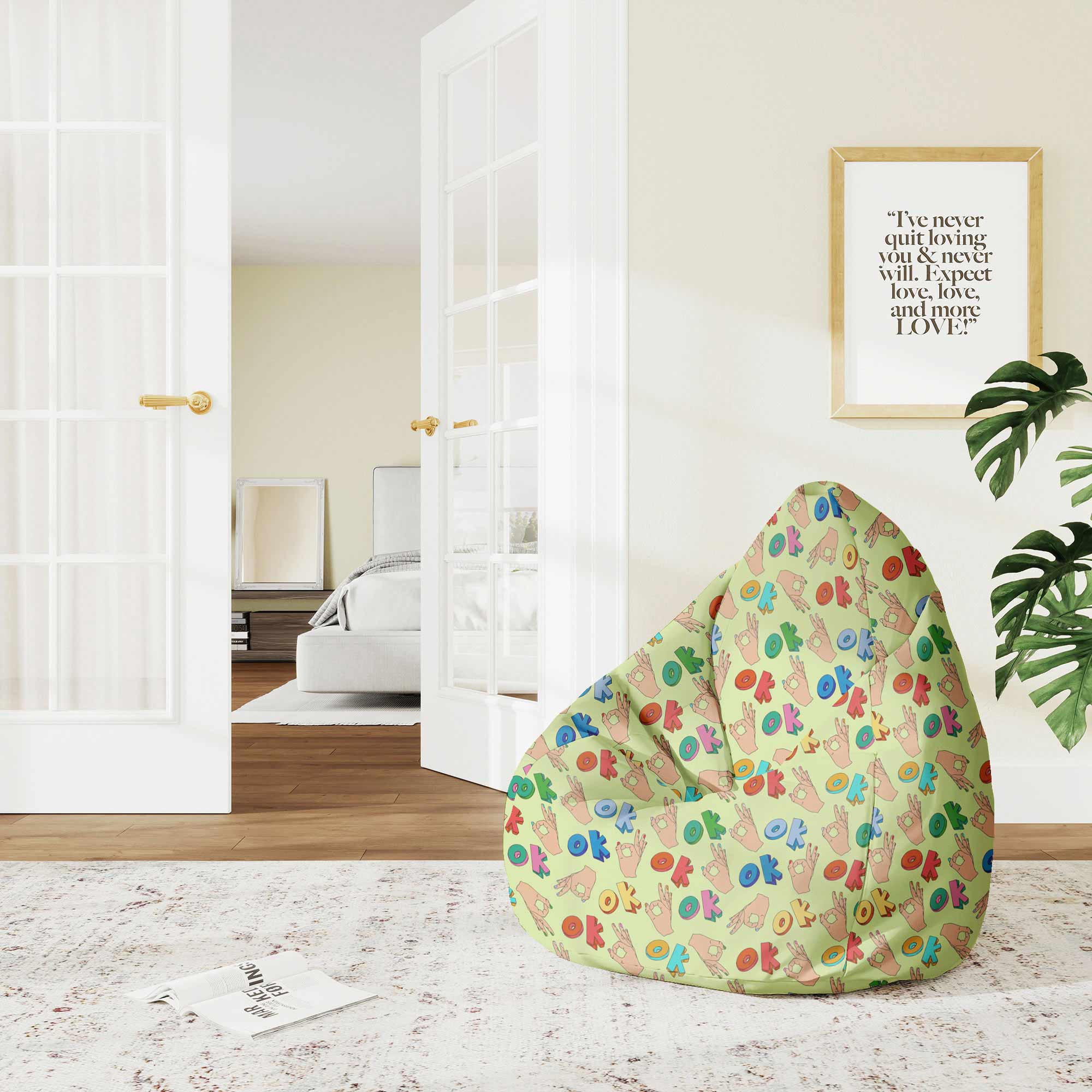 Sedací vak Pearshape Všetko je v poriadku-M-Oxford
