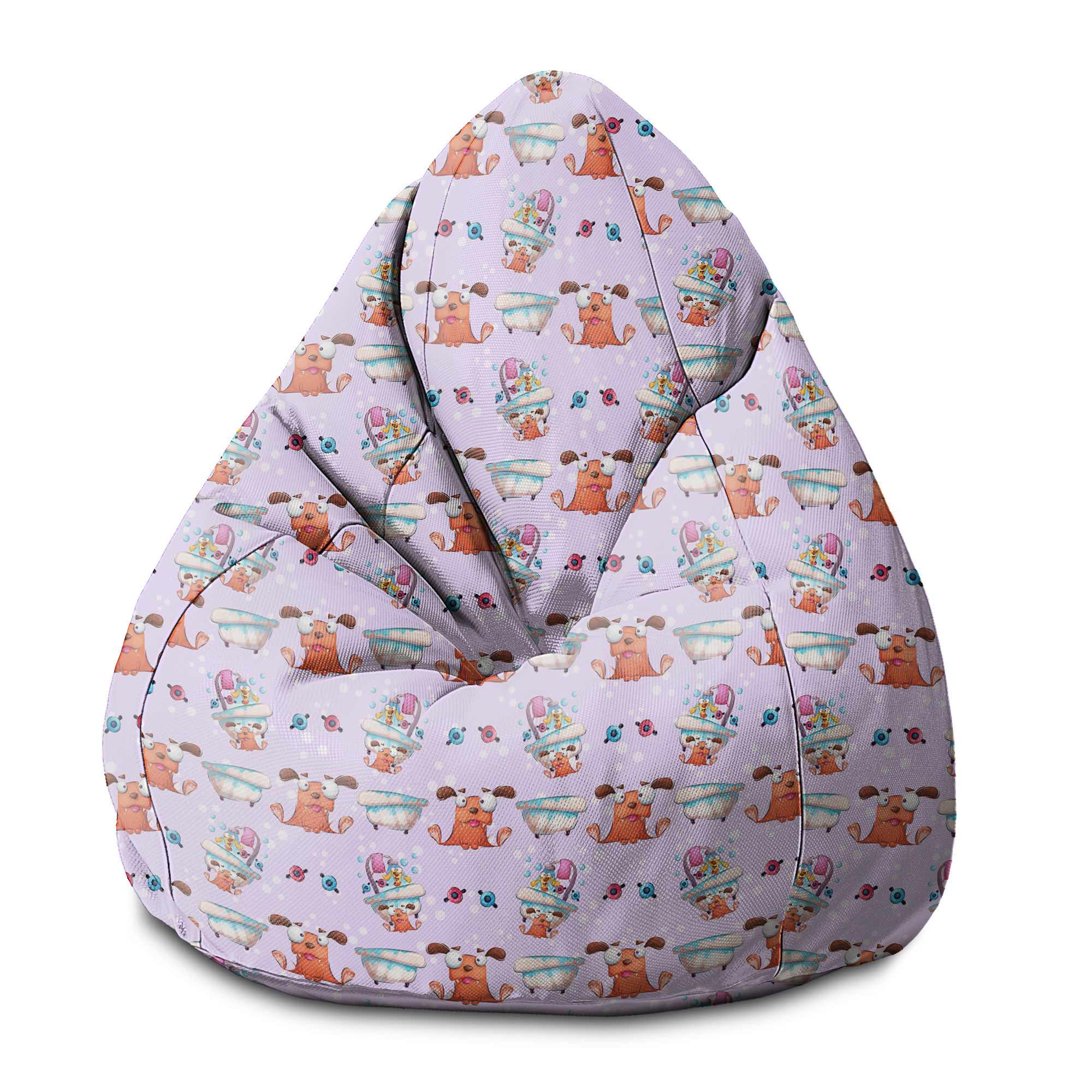 Puf Pearshape Veselý Pes vo Vaní-S-Velvet
