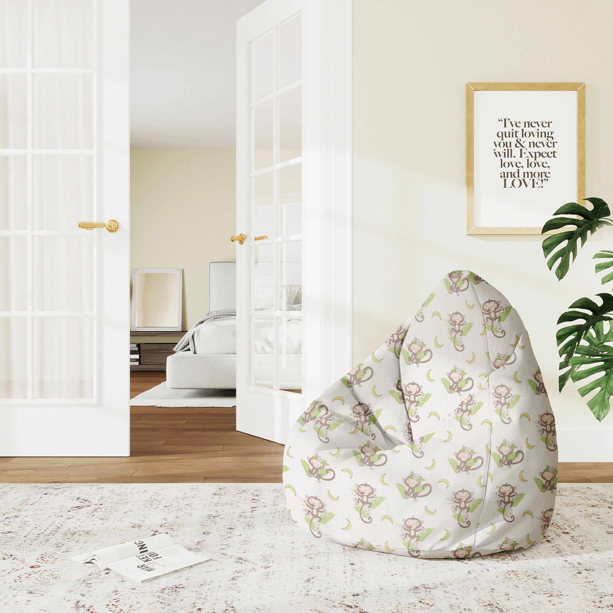 Puf Pearshape Veselé Opice-M-Velvet