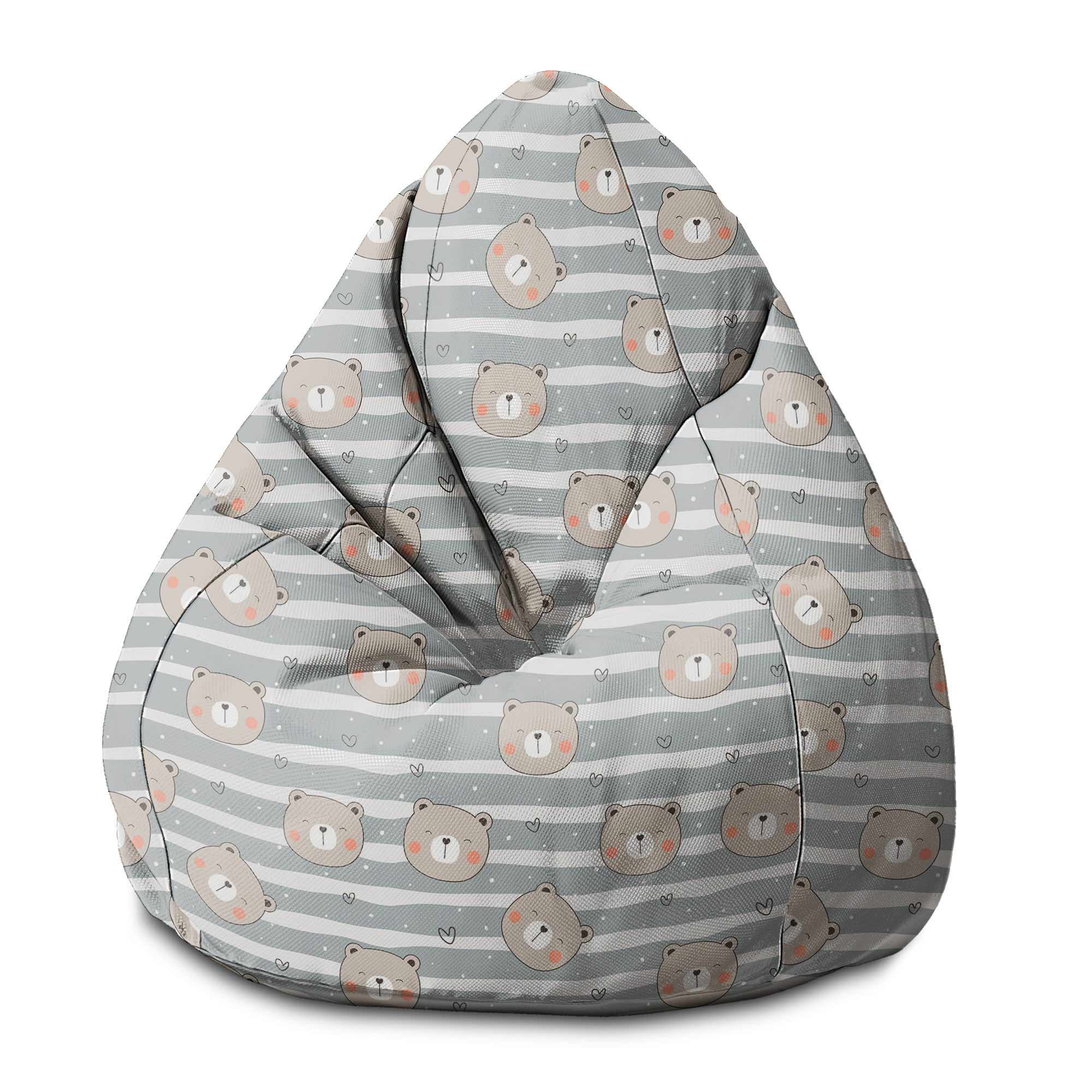 Sedací vak Pearshape Happy Bear-S-Velvet