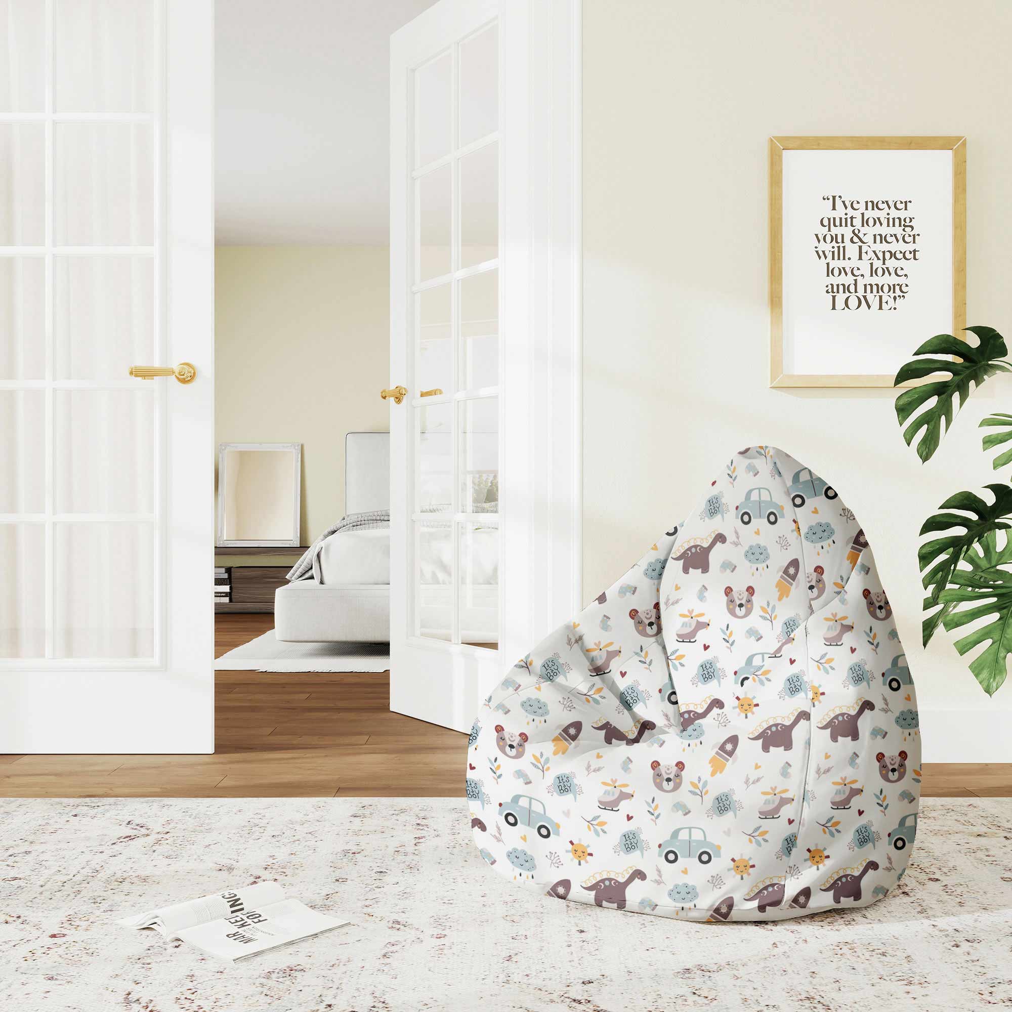 Sedací vak Pearshape It's a Boy-M-Velvet
