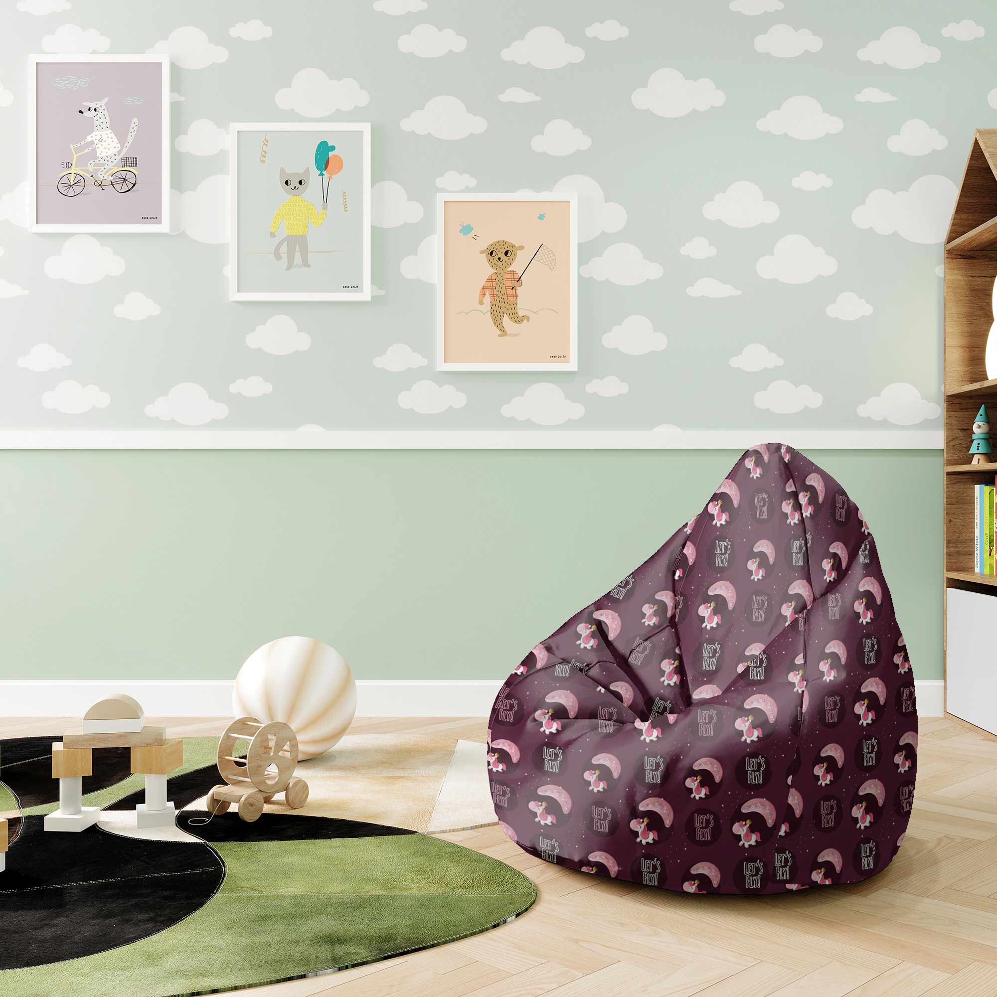 Puf Pearshape Let's Fly-S-Velvet