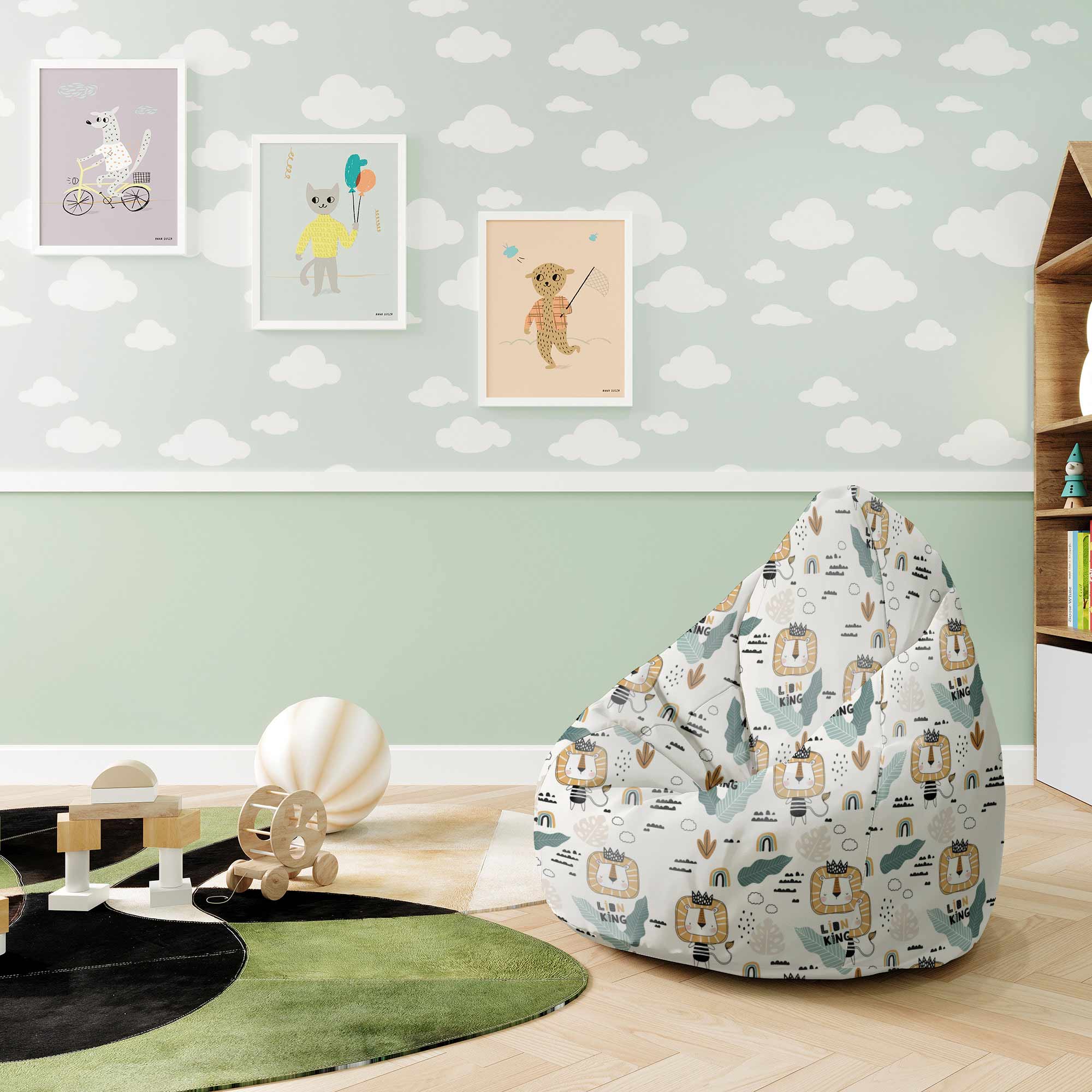 Sedací vak Pearshape Lev kráľ-S-Velvet