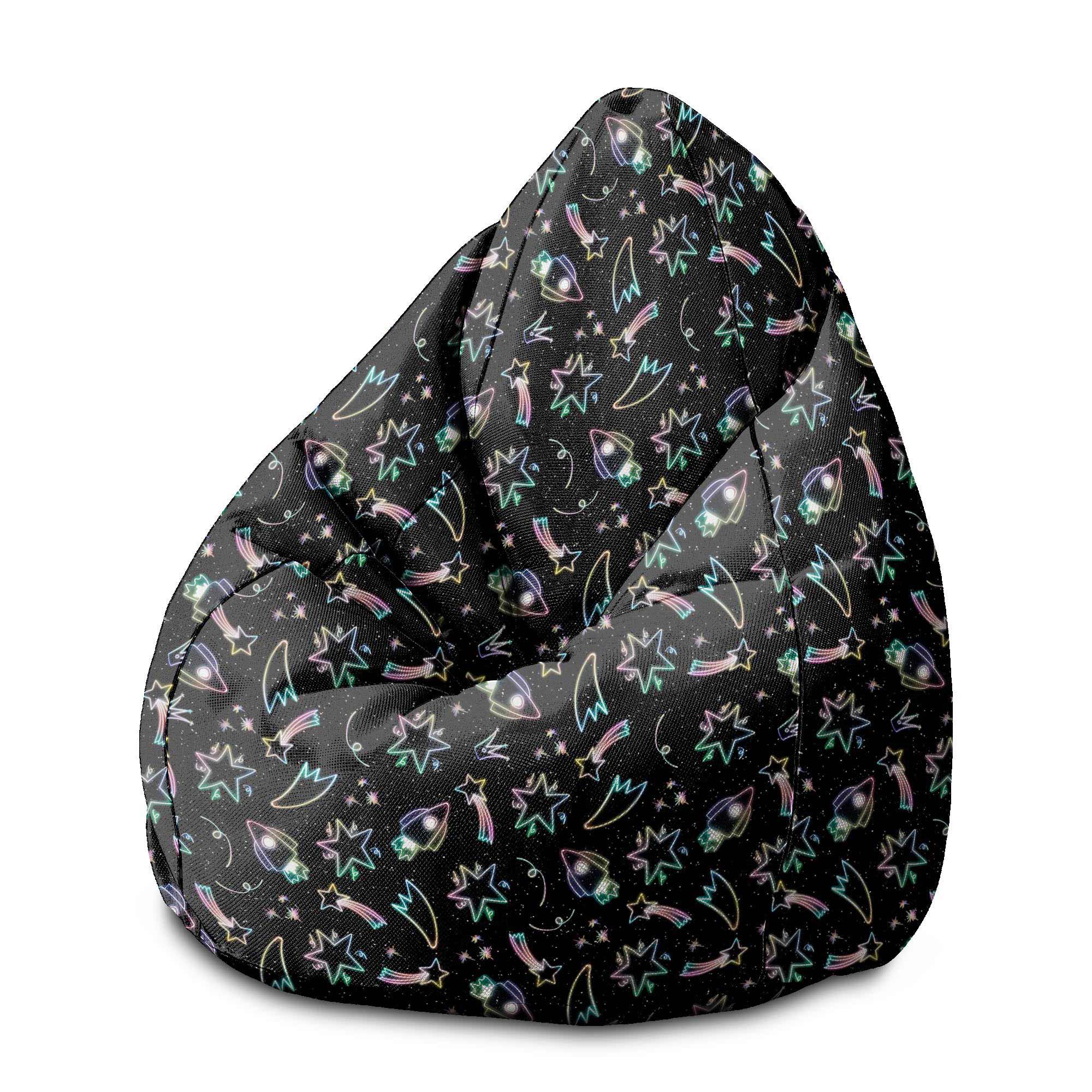 Sedací vak Pearshape Neon Galaxy-M-Velvet