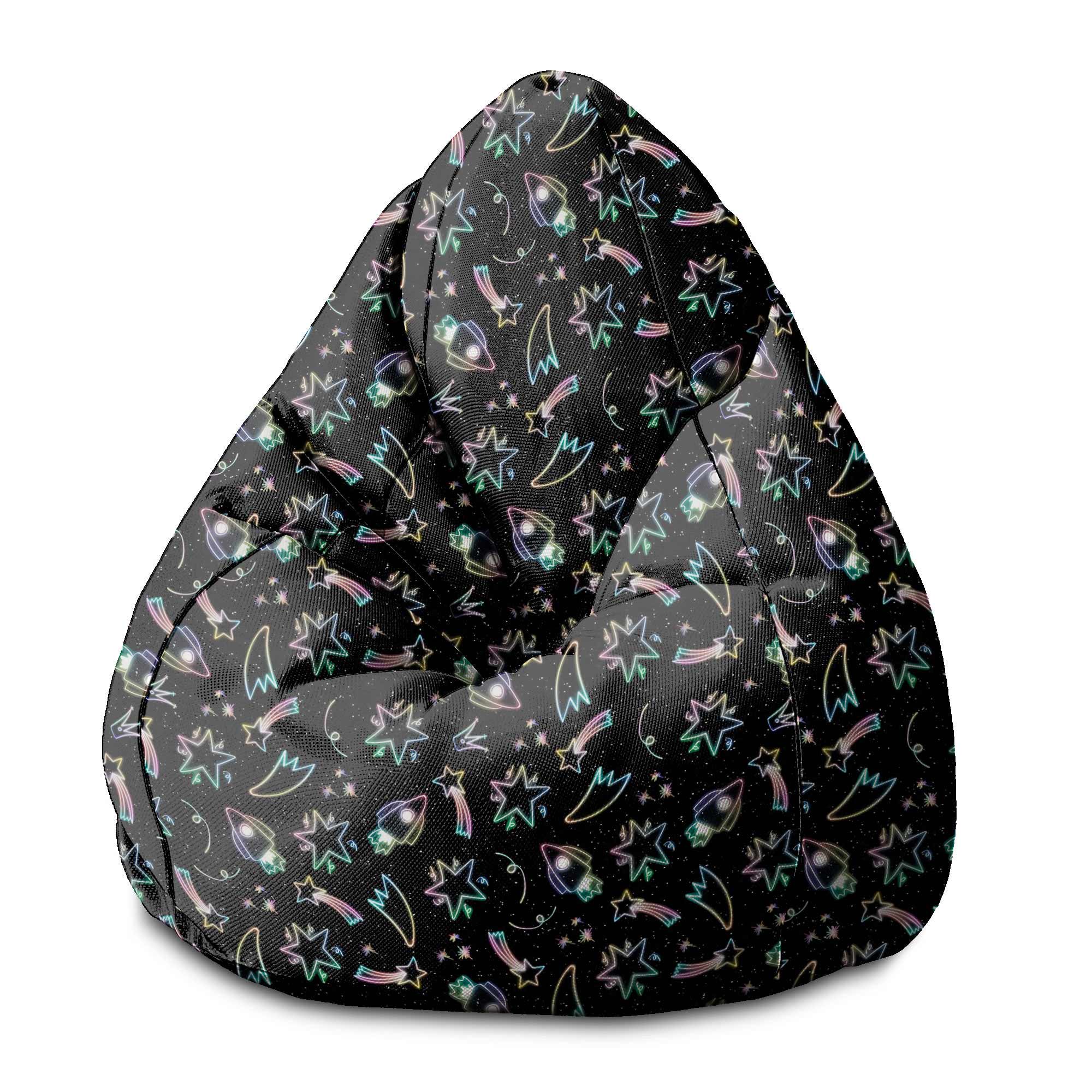 Sedací vak Pearshape Neon Galaxy