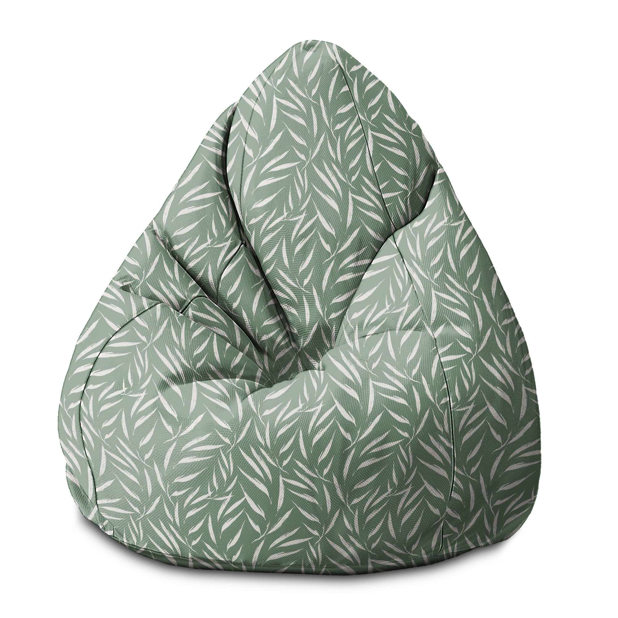 Sedací vak Pearshape Abstract Brush Leaves-S-Oxford