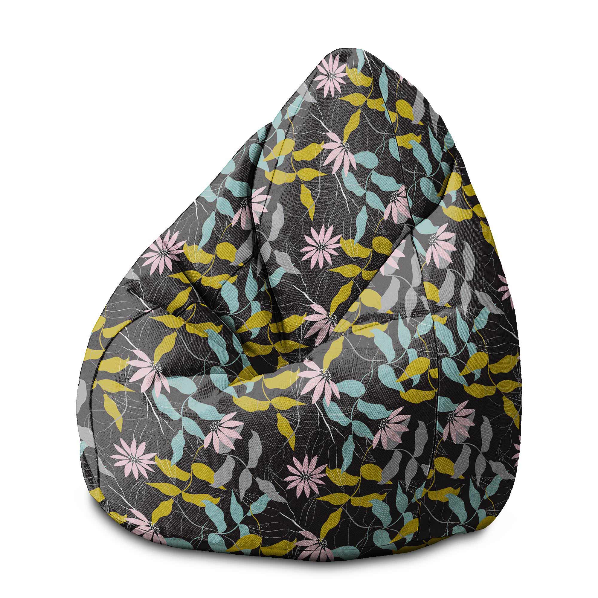 Sedací vak Pearshape Garden Sketch-M-Velvet