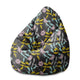Sedací vak Pearshape Garden Sketch-M-Velvet