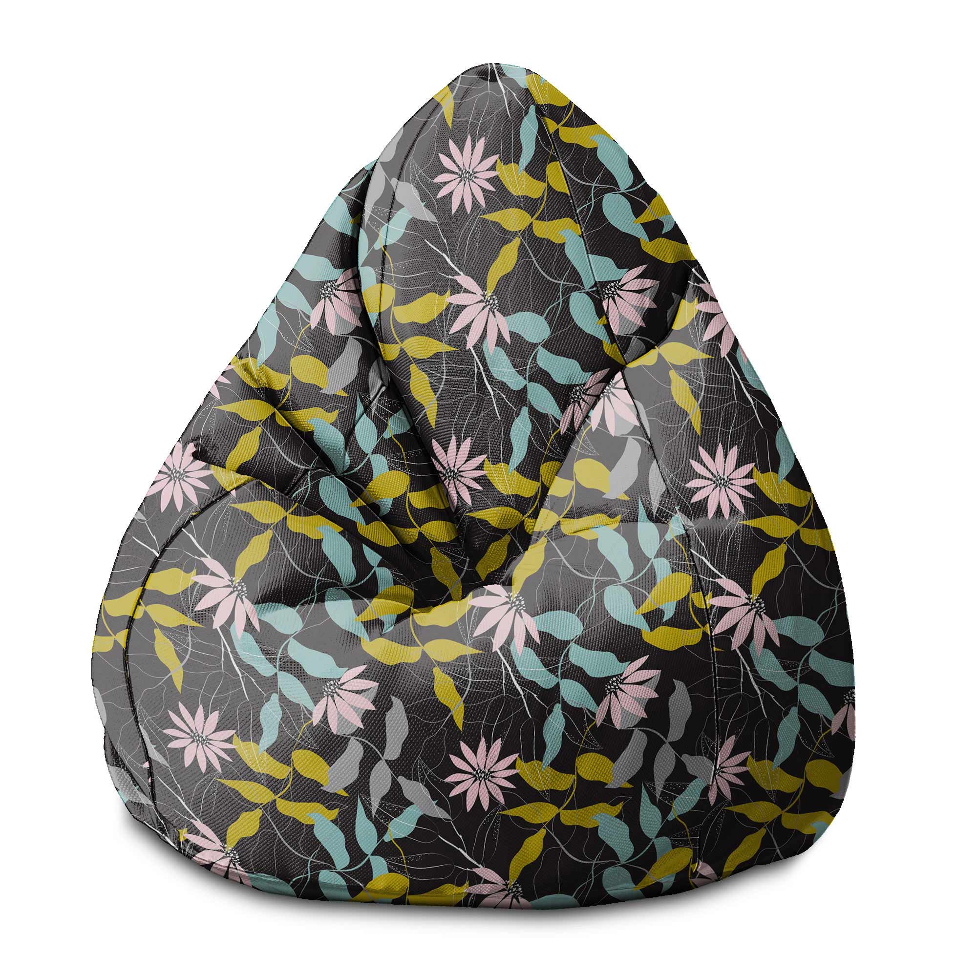 Sedací vak Pearshape Garden Sketch-S-Velvet