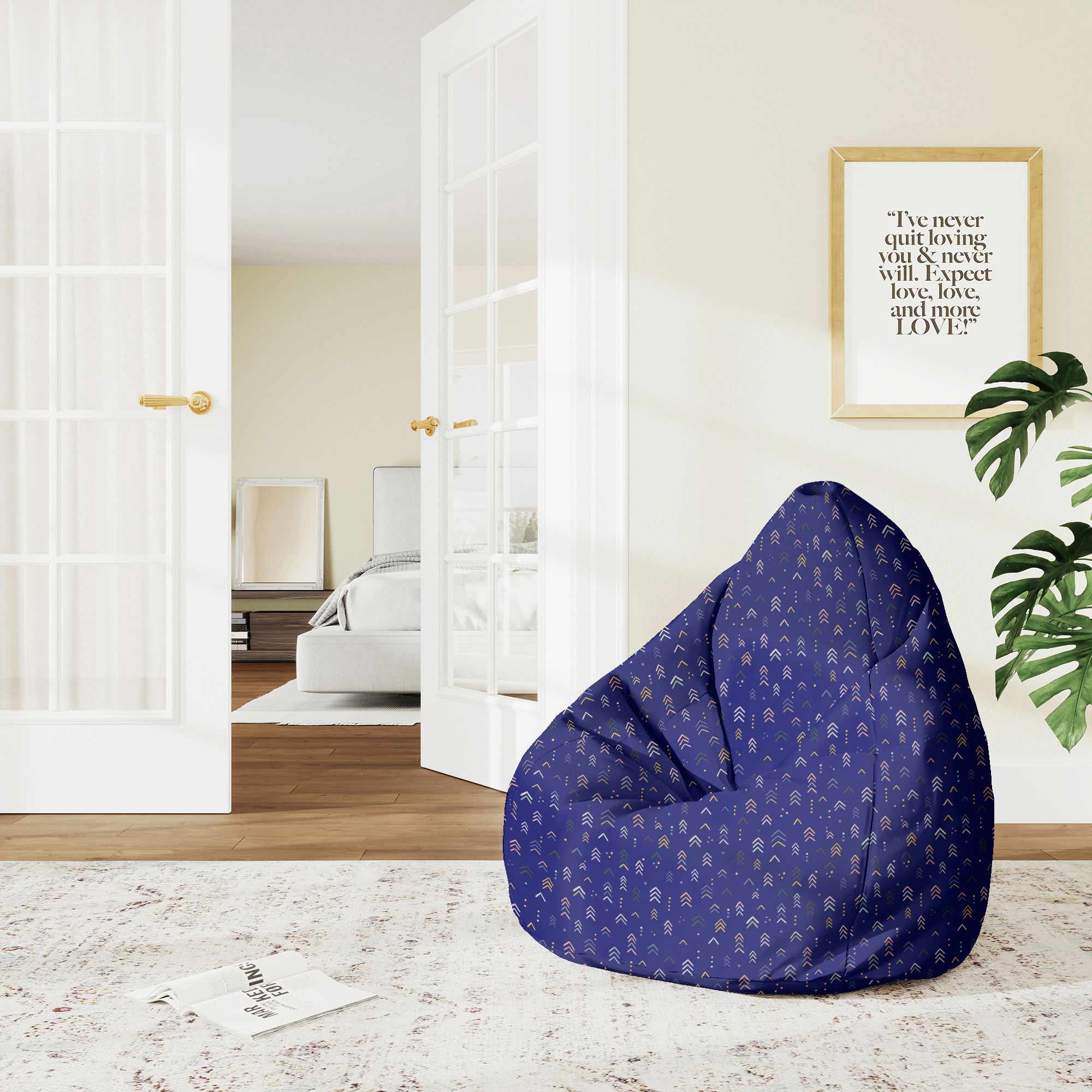 Sedací vak Pearshape Abstract Soft Shapes-M-Oxford