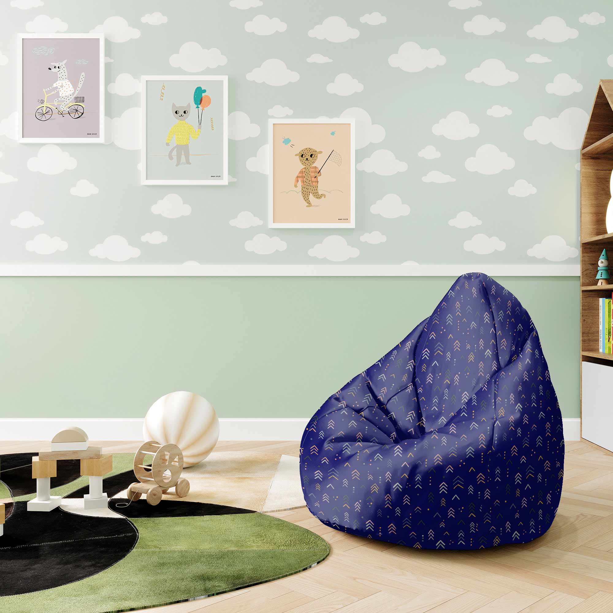 Sedací vak Pearshape Abstract Soft Shapes-S-Velvet