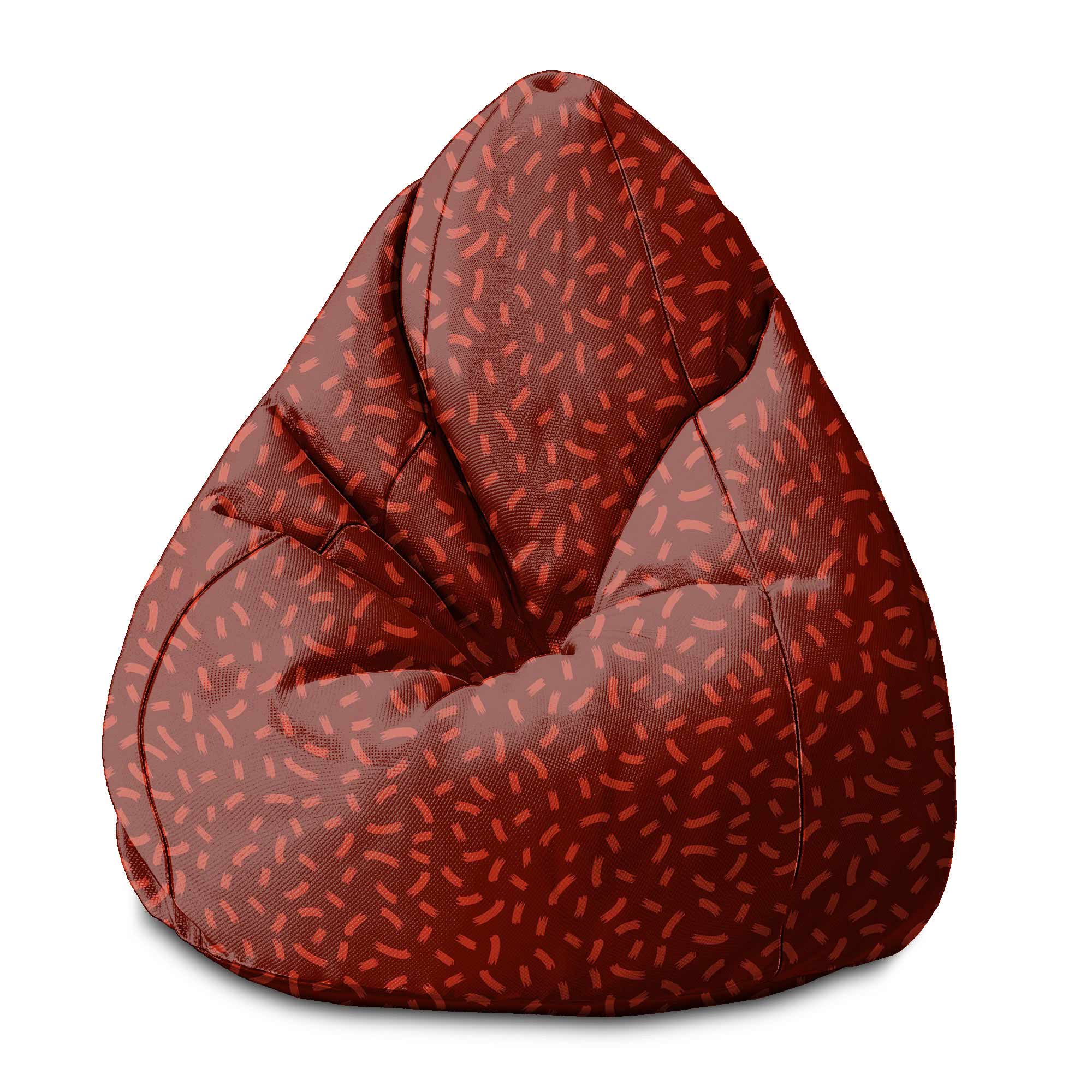 Sedací vak Pearshape Abstraktné pruhy-S-Velvet