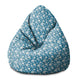 Pearshape Blue Water Lily Pouf-S-Velvet
