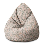 Sedací vak Pearshape Botanický béžový vzor-S-Oxford