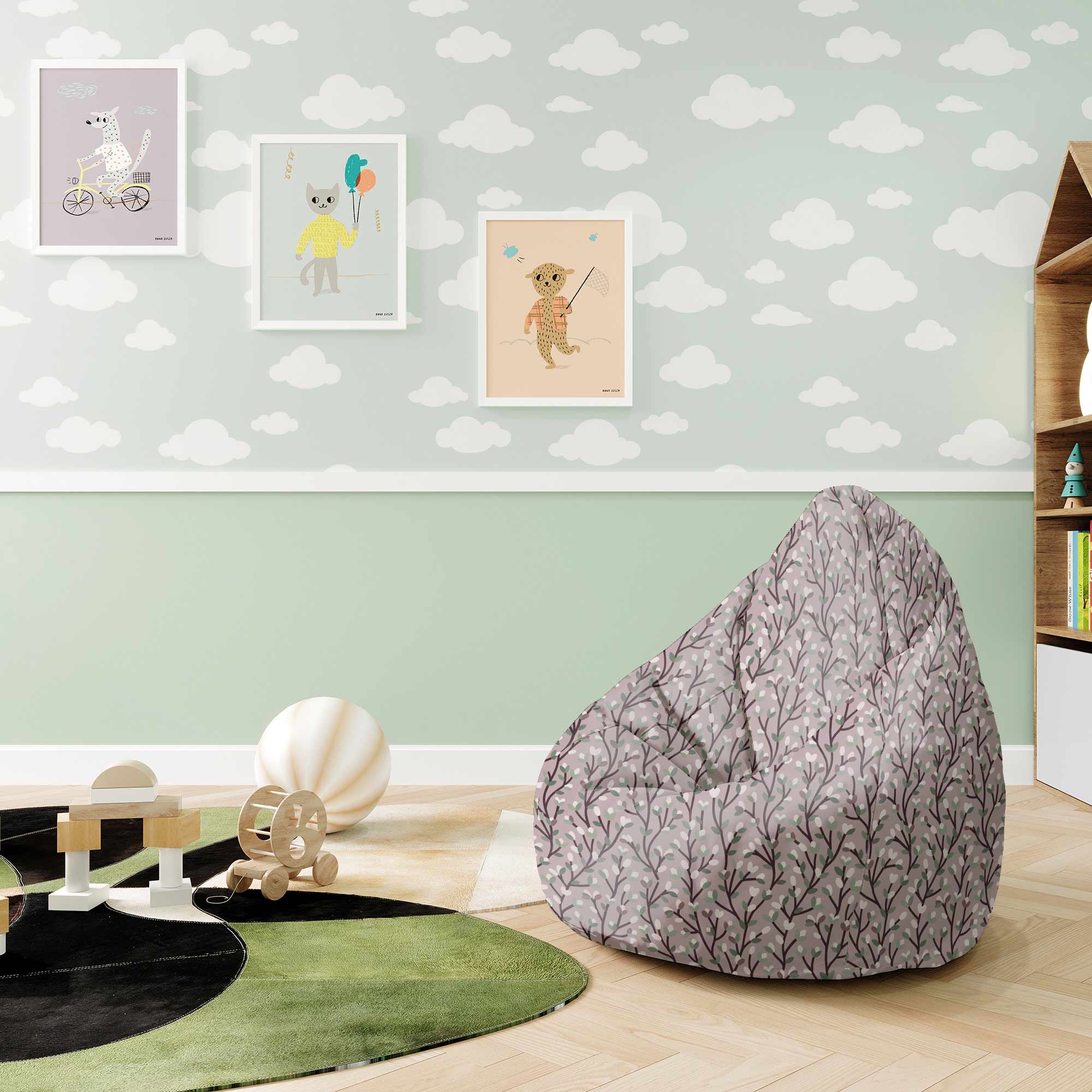 Sedací vak Pearshape Vetvy-S-Velvet