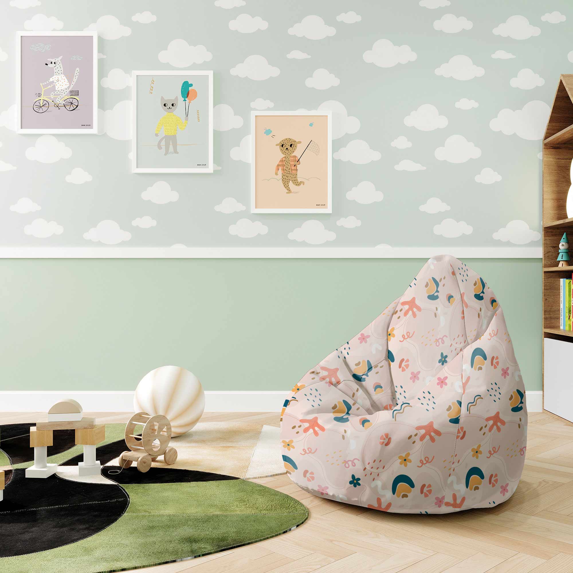 Puf Pearshape  Cheerful Abstract
