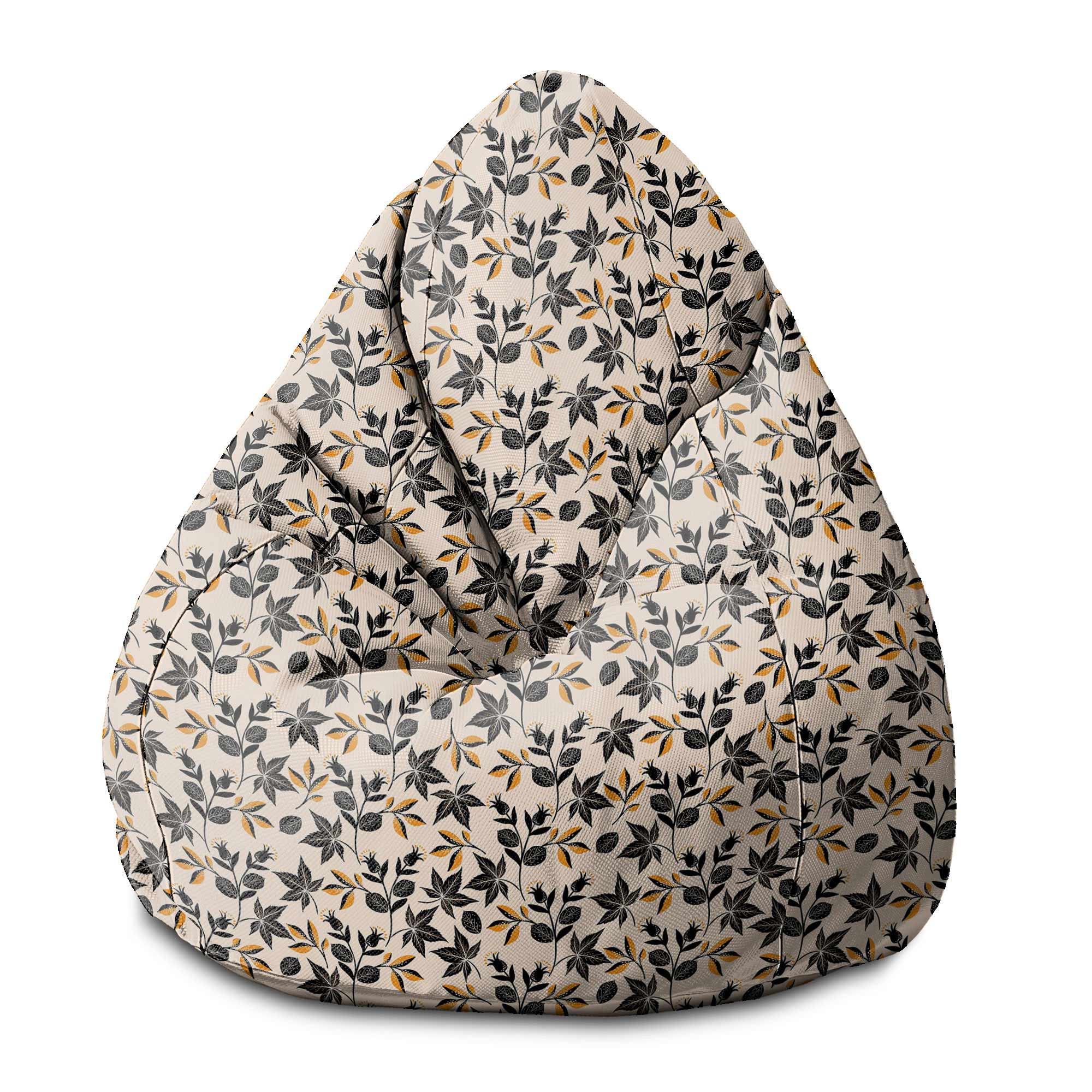 Puf Pearshape Pohodlné jesenné listy-S-Velvet