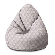 Puf Pearshape Sedmokrásky na sivej