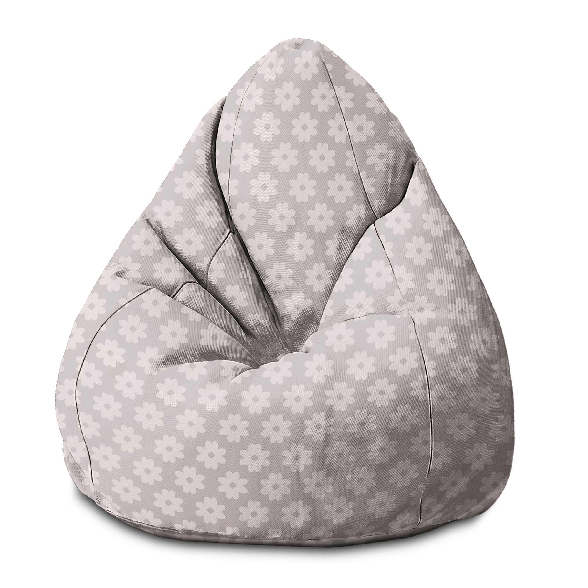 Puf Pearshape Sedmokrásky na sivej