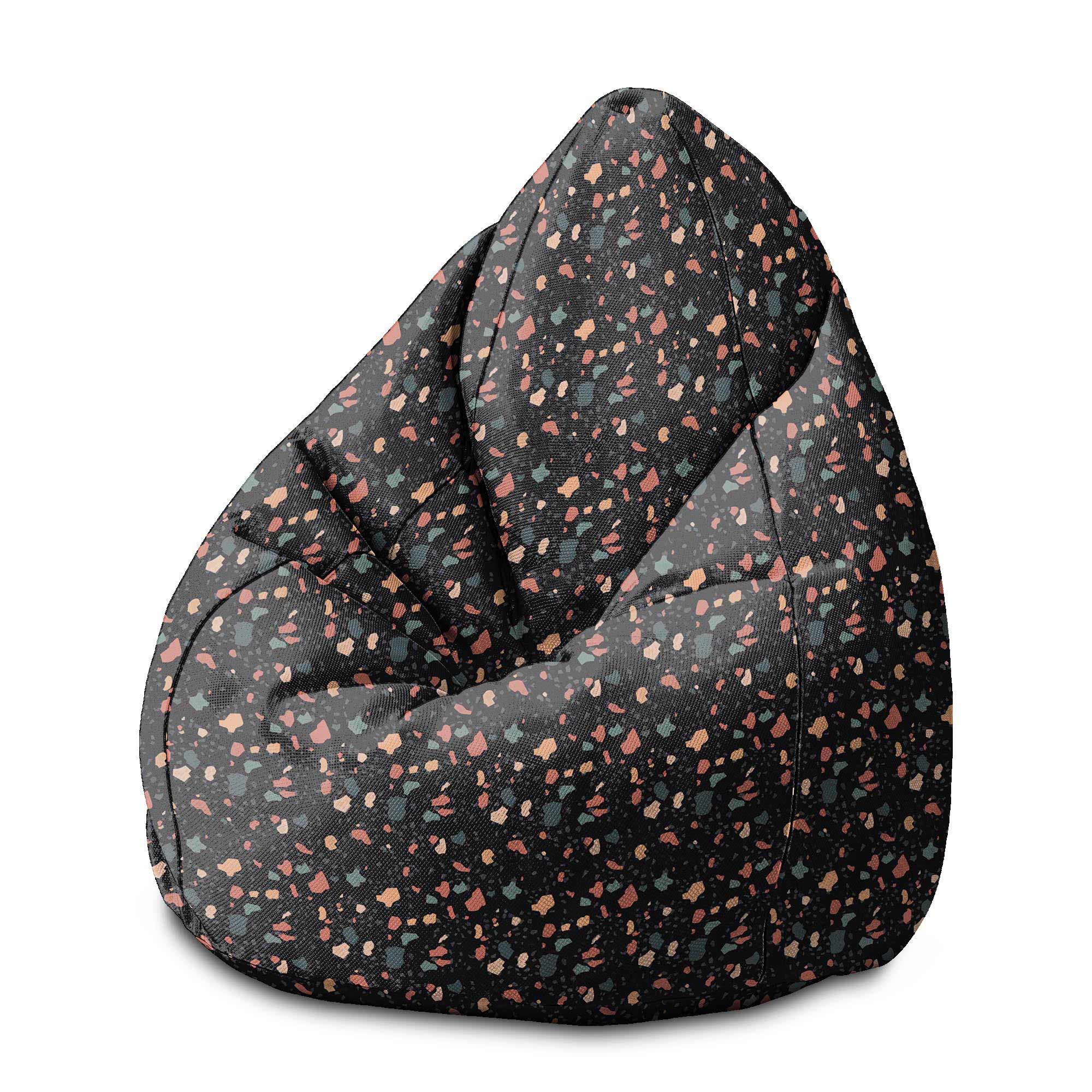 Pearshape Pouf Dark Terrazzo-M-Oxford