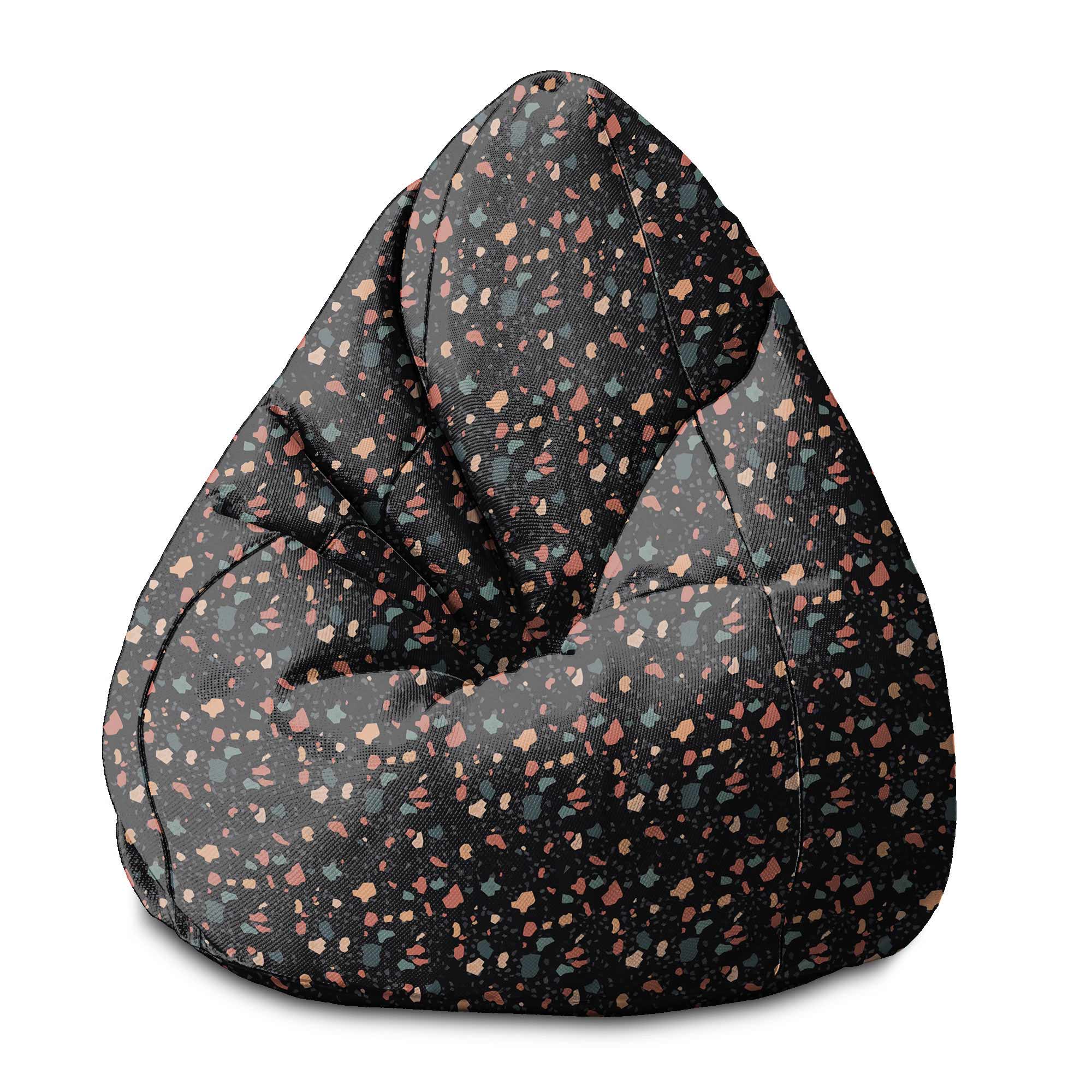 Puf Pearshape Tmavý Terrazzo