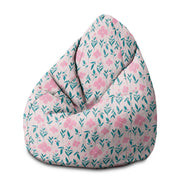 Puf Pearshape Jemné ružové kvety-M-Zamat