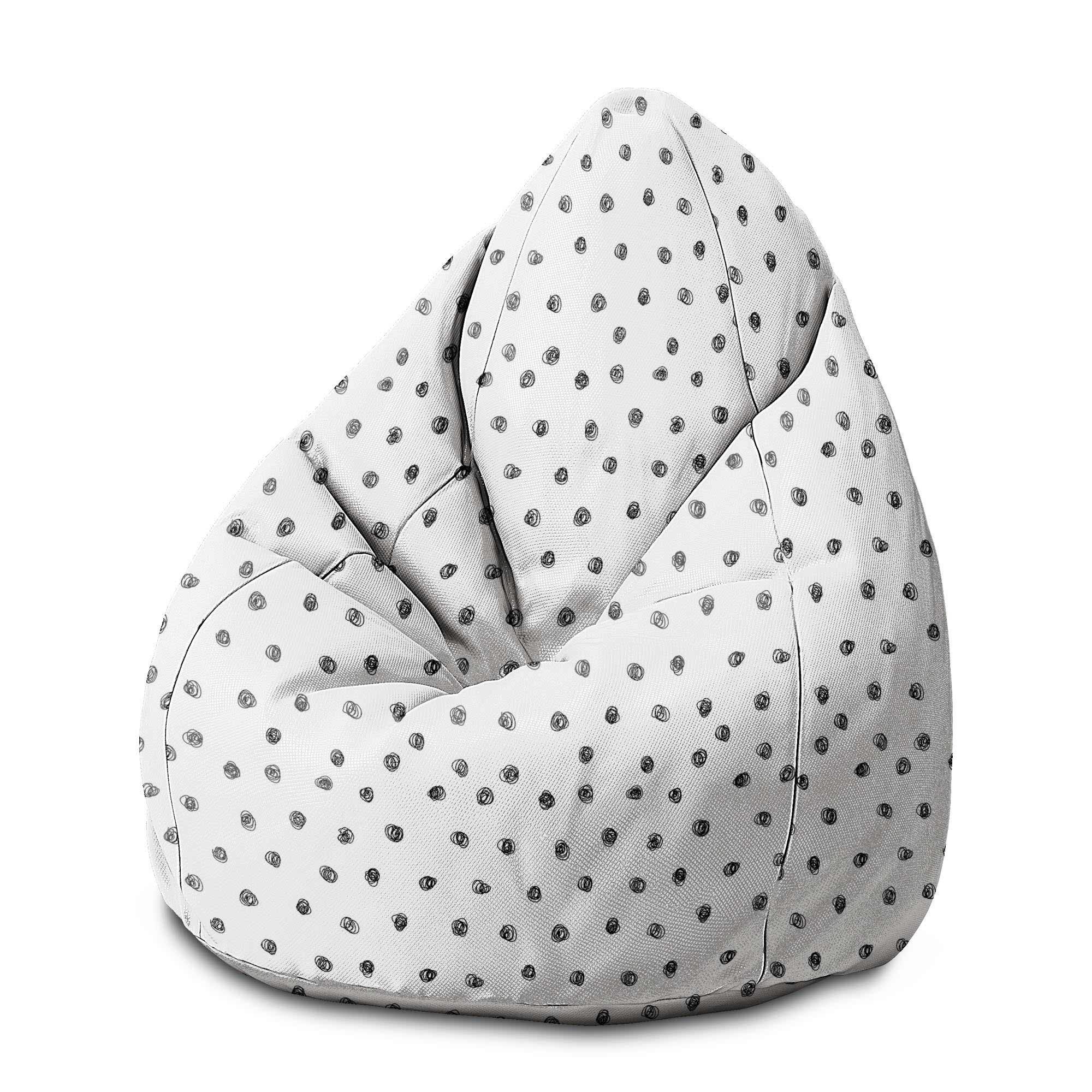 Puf Pearshape Nakreslené kruhy-M-Zamat