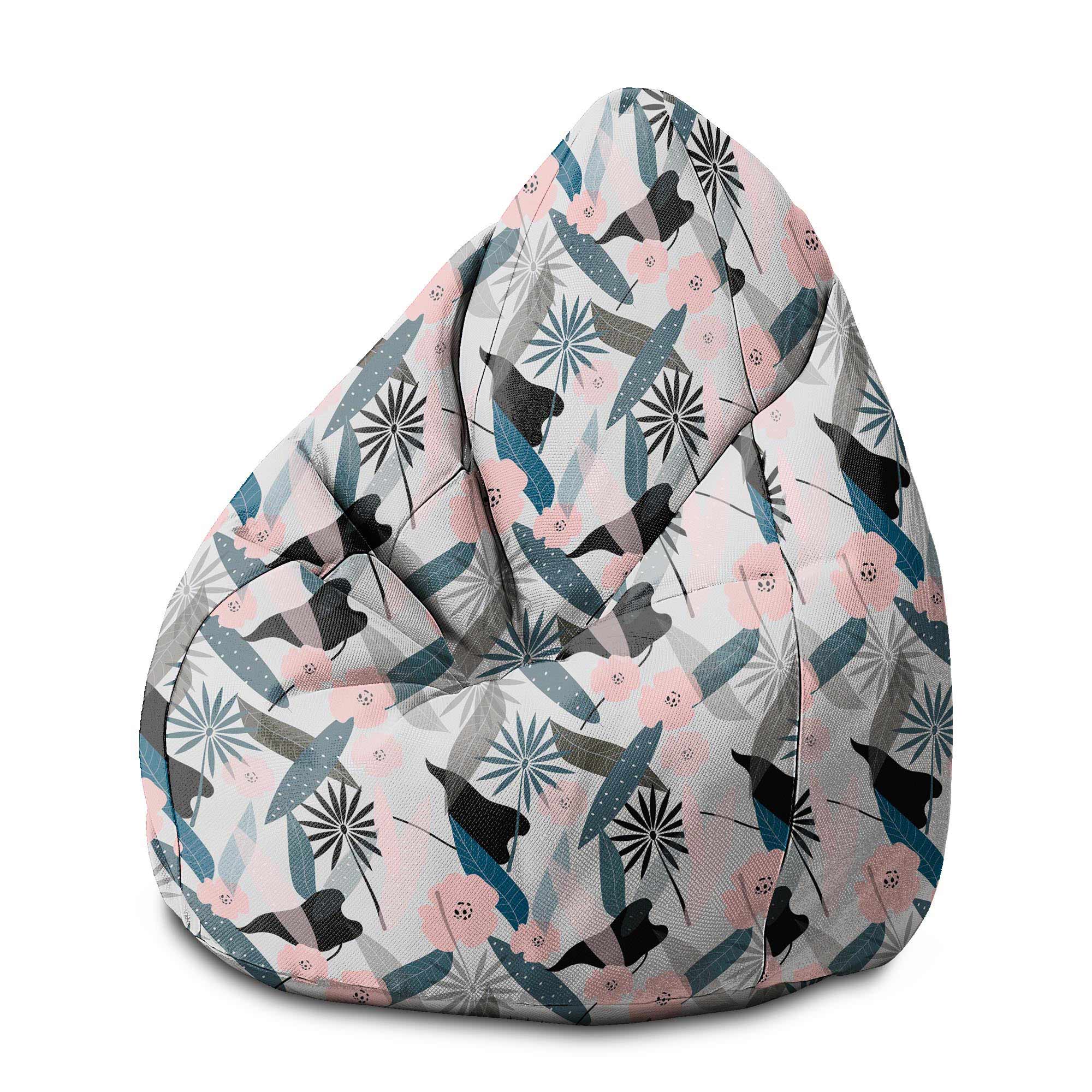 Puf Pearshape Ranné kvety-M-Zamat