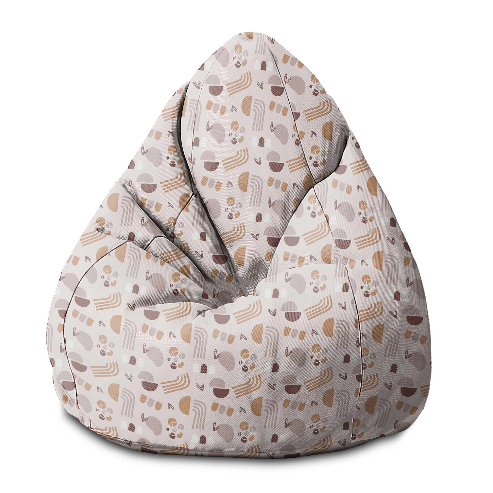 Sedací vak Pearshape Geometrické Zemité Farby