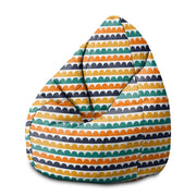 Puf Pearshape Abstraktné polovičné bodky-M-Zamat