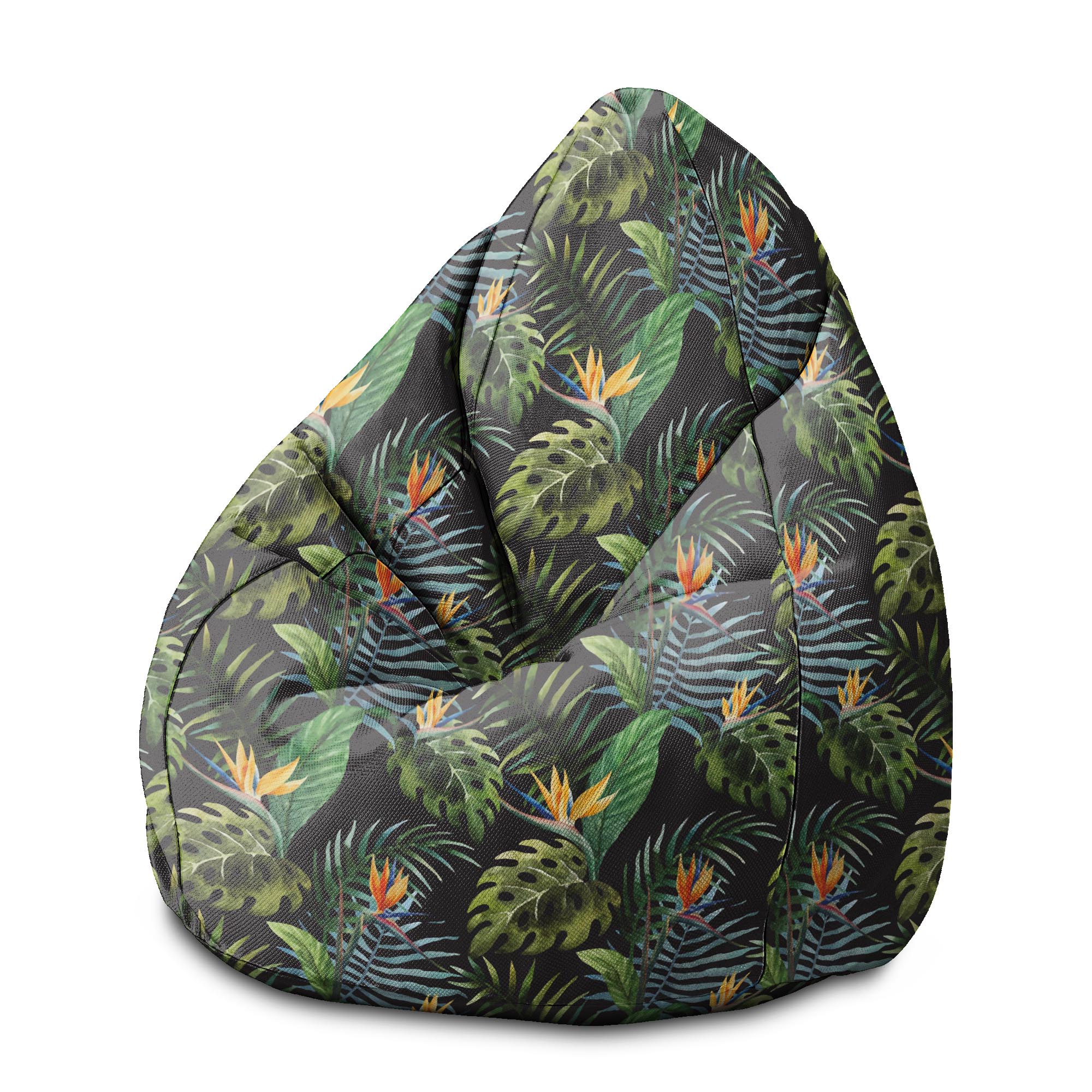 Puf Pearshape Akvarel na čiernom-M-Zamat