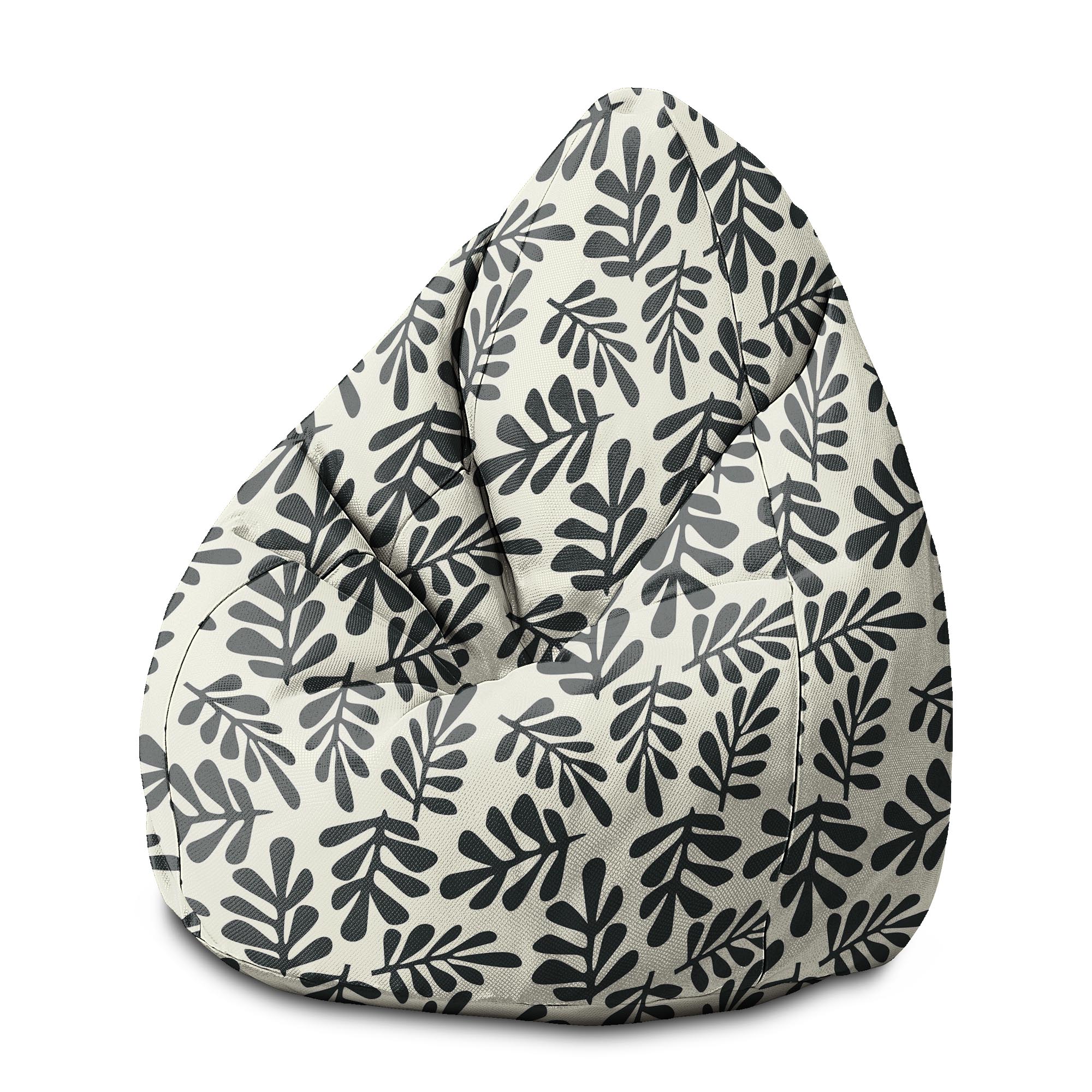Puf Pearshape Umelecké abstraktné listy-M-Zamat