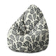 Puf Pearshape Artistic Abstract Leaves-M-Velvet