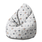 Sedací vak Pearshape Chevron a kvety-M-Zamat