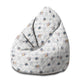 Pearshape Chevron and Flowers Pouf-M-Velvet