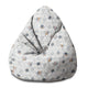 Pearshape Chevron and Flowers Pouf-S-Oxford