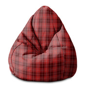 Sedací vak Pearshape Vianočný červený kockovaný-S-Oxford