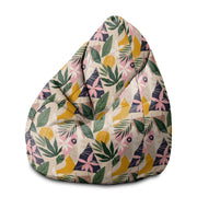 Pearshape Collage Floral Pouf-M-Oxford