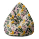 Pearshape Collage Floral Pouf-S-Velvet