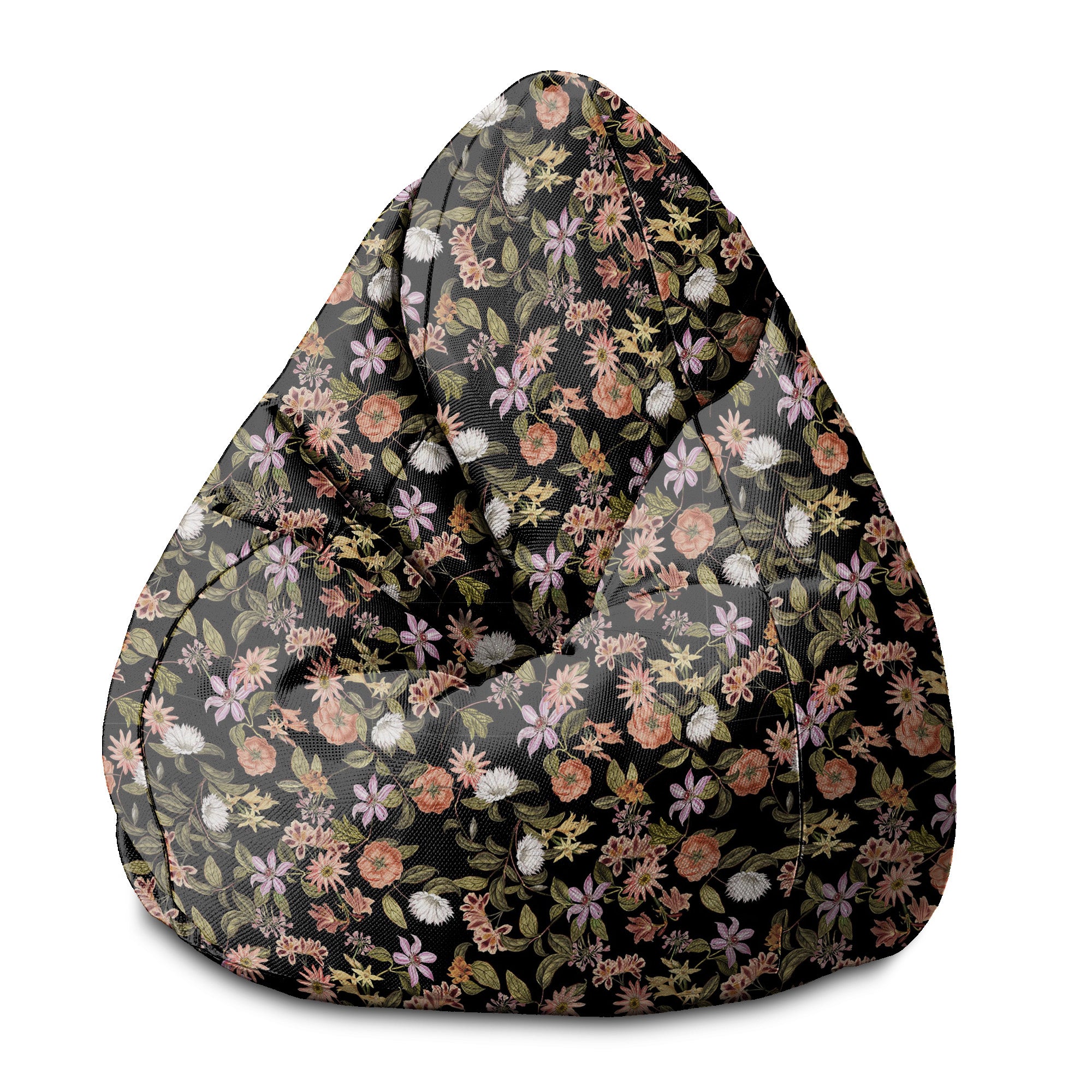 Sedací vak Pearshape Tmavý džungľový vzor