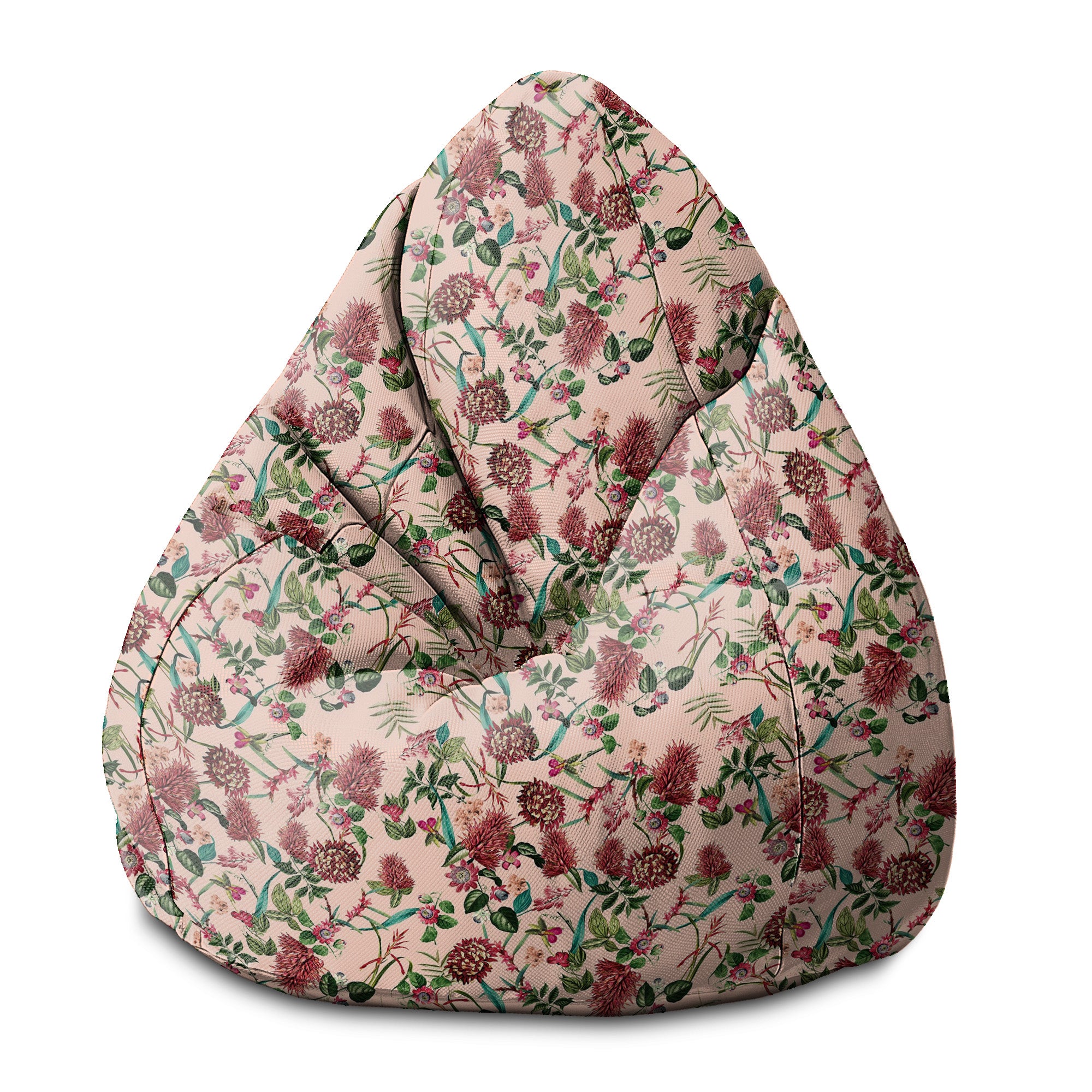 Sedací vak Pearshape Dark Jungle Pink-S-Velvet