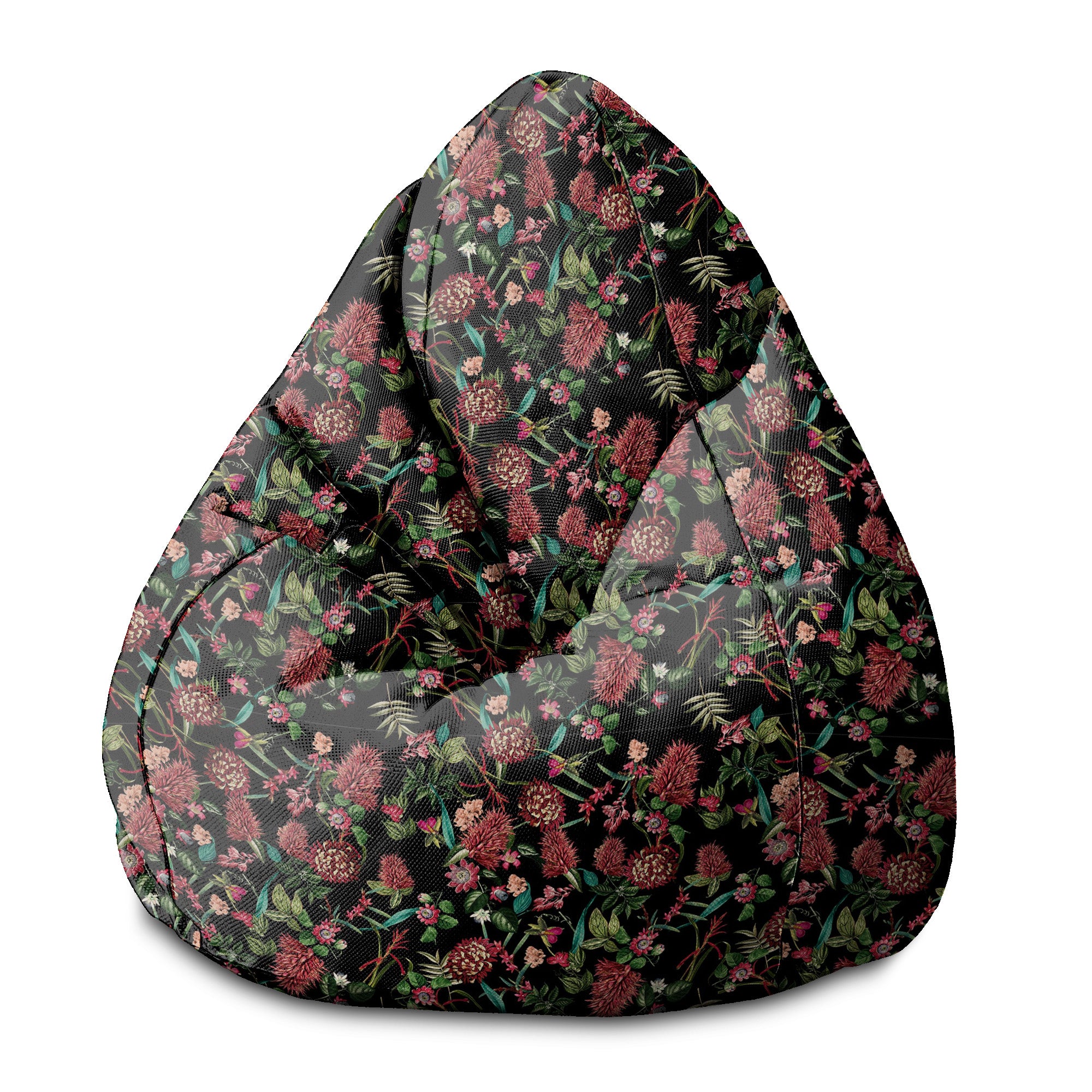 Sedací vak Pearshape Dark Jungle Red