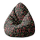 Sedací vak Pearshape Dark Jungle Red-S-Oxford
