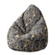 Puf Pearshape Dark Tropical Plants-M-Velvet
